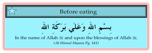 Before eating