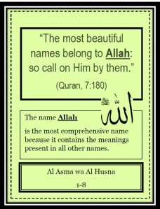 FlipBook 1-The Beautiful Names of Allah for ages 10+