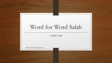 Word for Word Salah-Flash Cards